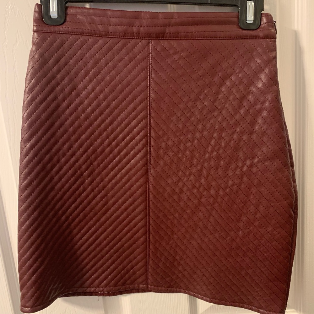 Faux leather mini skirt